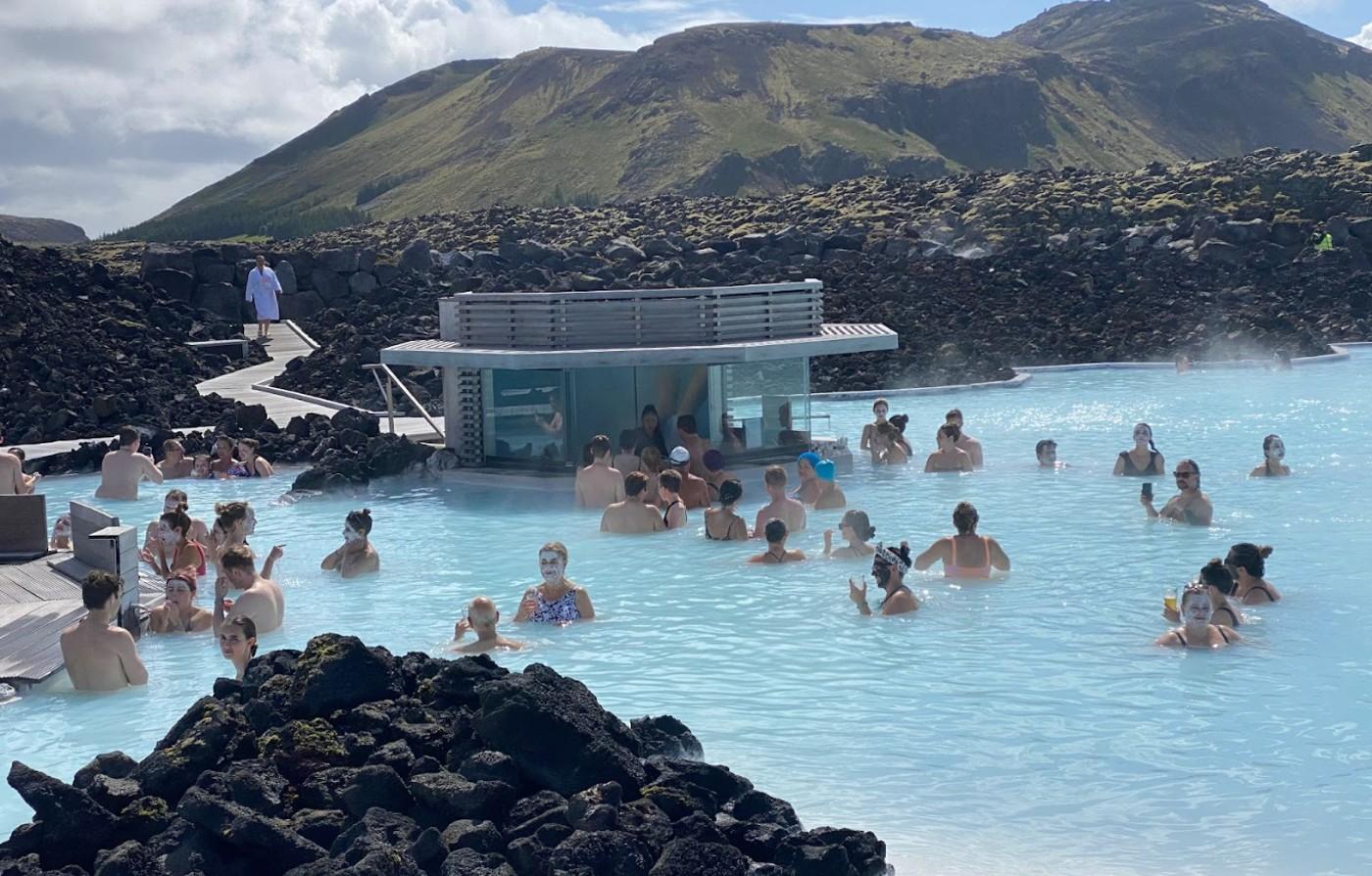 The Blue Lagoon spa, which uses mineral-rich hot water and facemasks from the geothermal operations. 