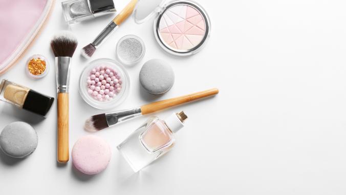 Cosmetics on a counter
