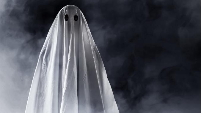 Image of a ghost against black background.