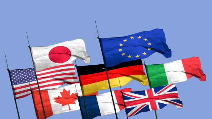 G7 country flags